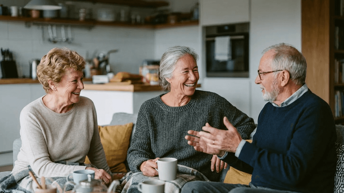 Care team and residents in an independent living community